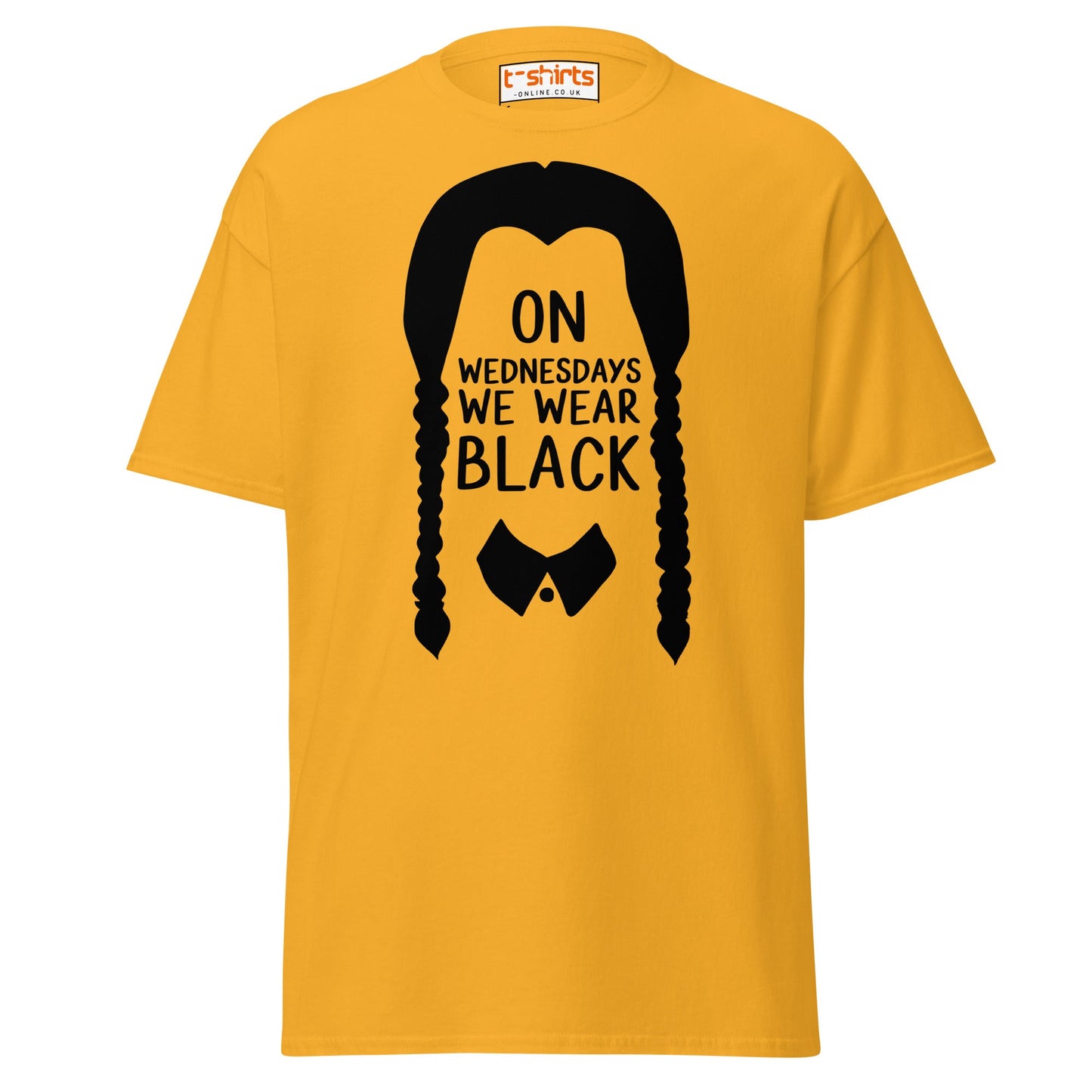 On Wednesdays We Wear Black T-Shirt - Gold - T-Shirts Online