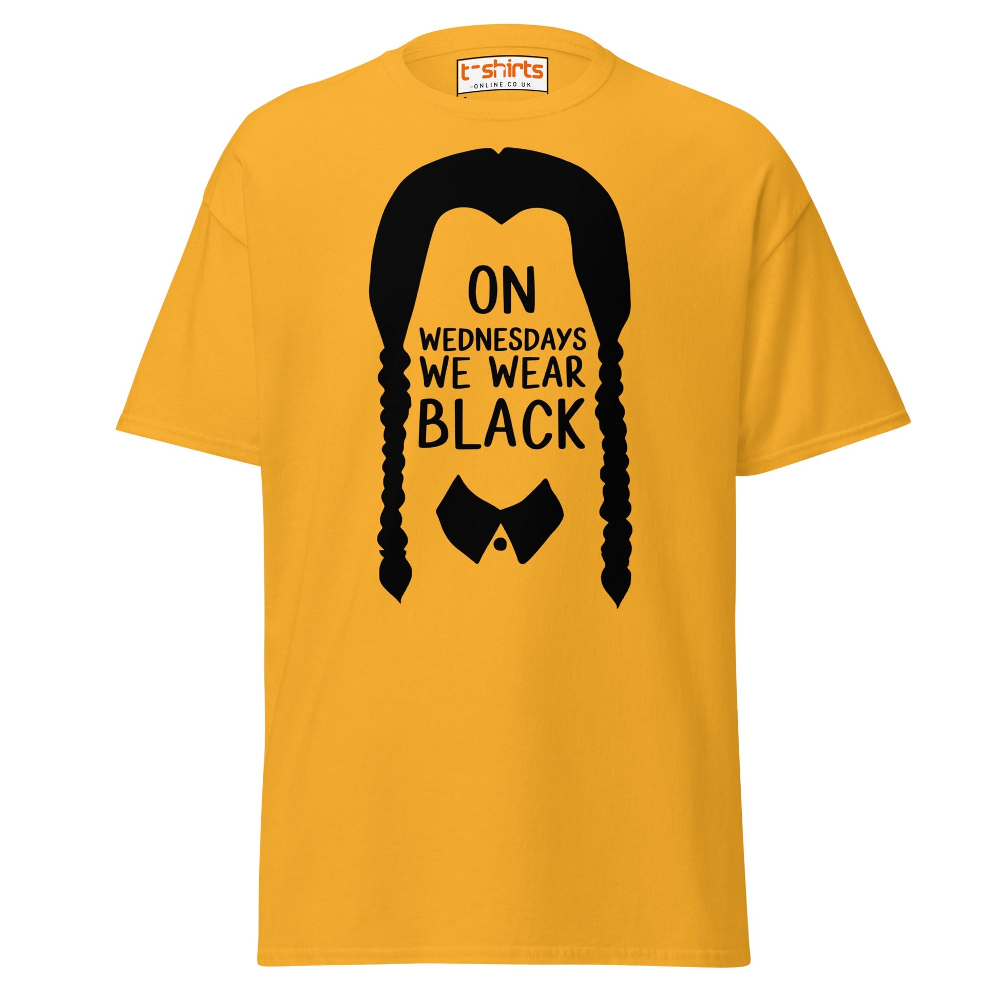 On Wednesdays We Wear Black T-Shirt - Gold - T-Shirts Online