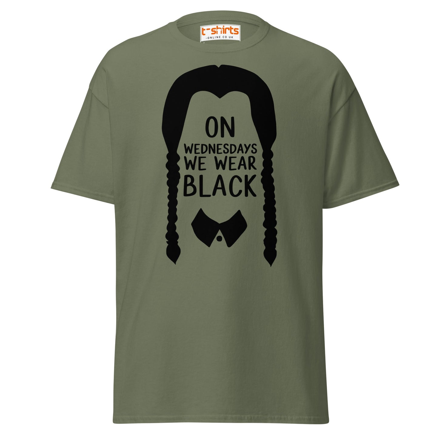 On Wednesdays We Wear Black T-Shirt - Military Green - T-Shirts Online