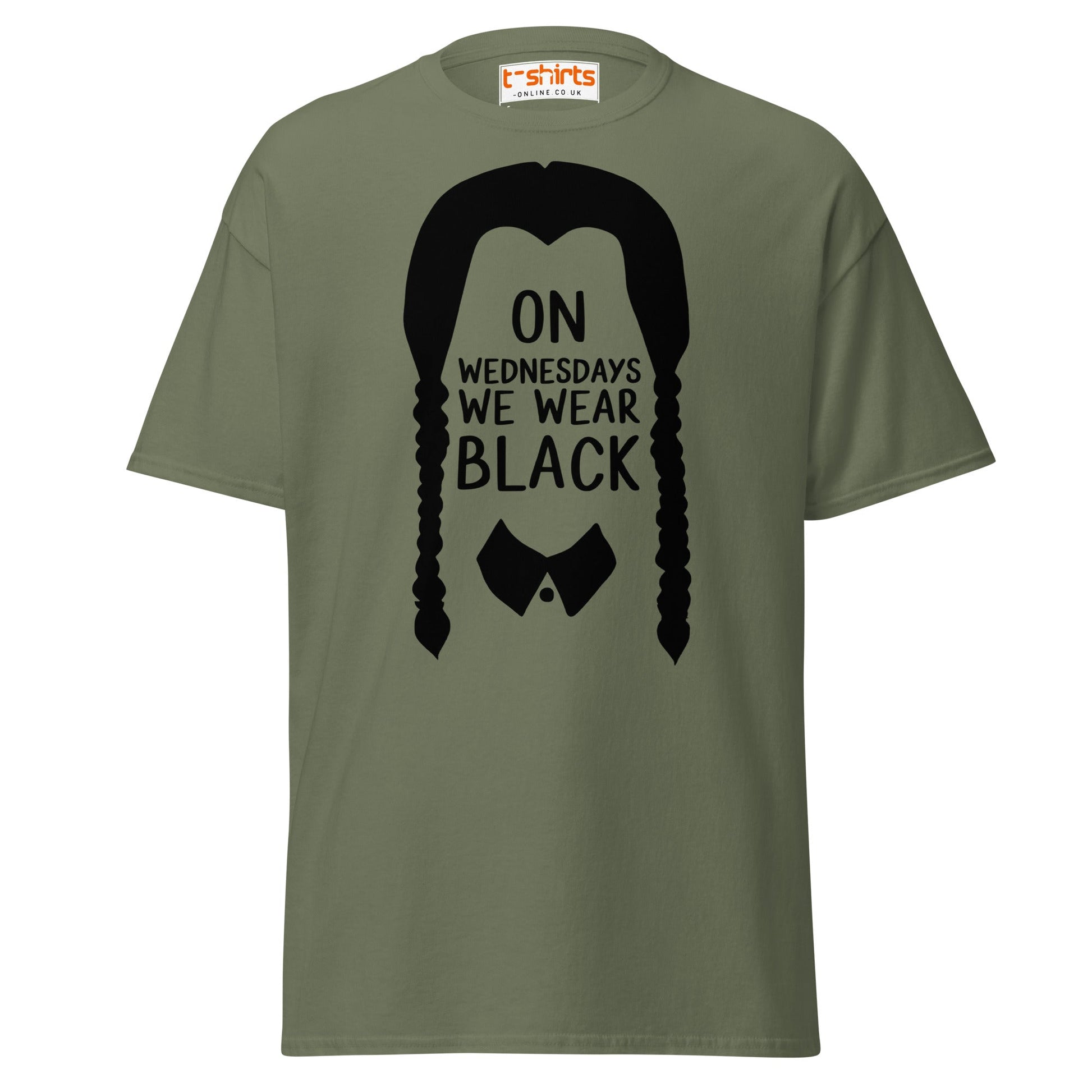 On Wednesdays We Wear Black T-Shirt - Military Green - T-Shirts Online