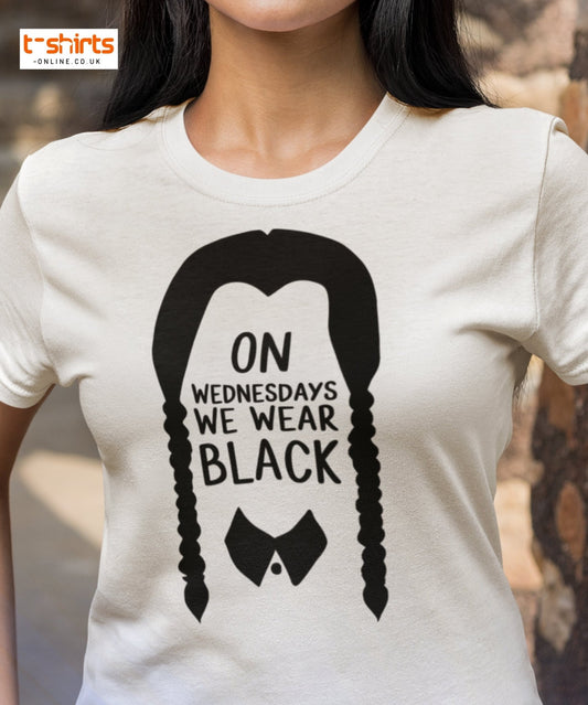 On Wednesdays We Wear Black T-Shirt - Red - T-Shirts Online