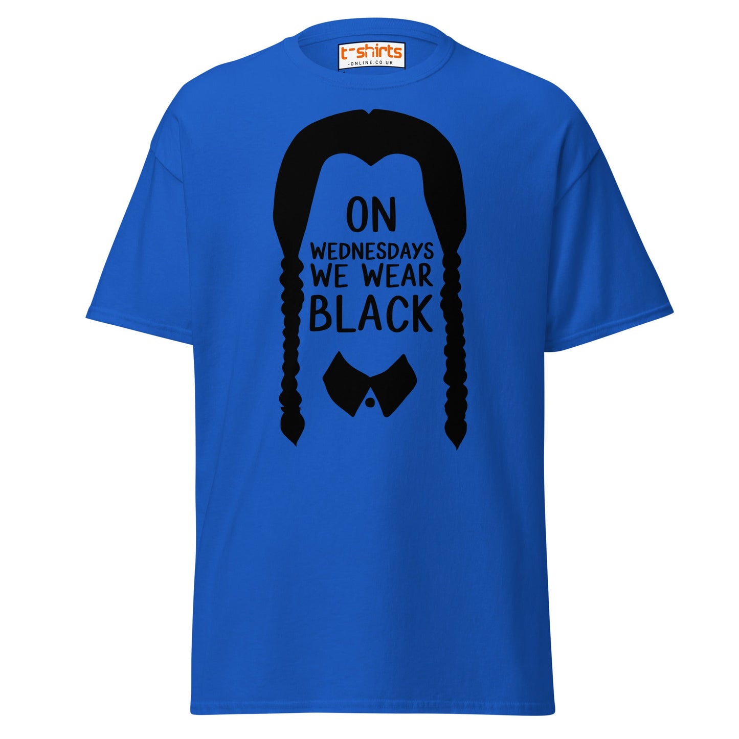 On Wednesdays We Wear Black T-Shirt - Royal - T-Shirts Online