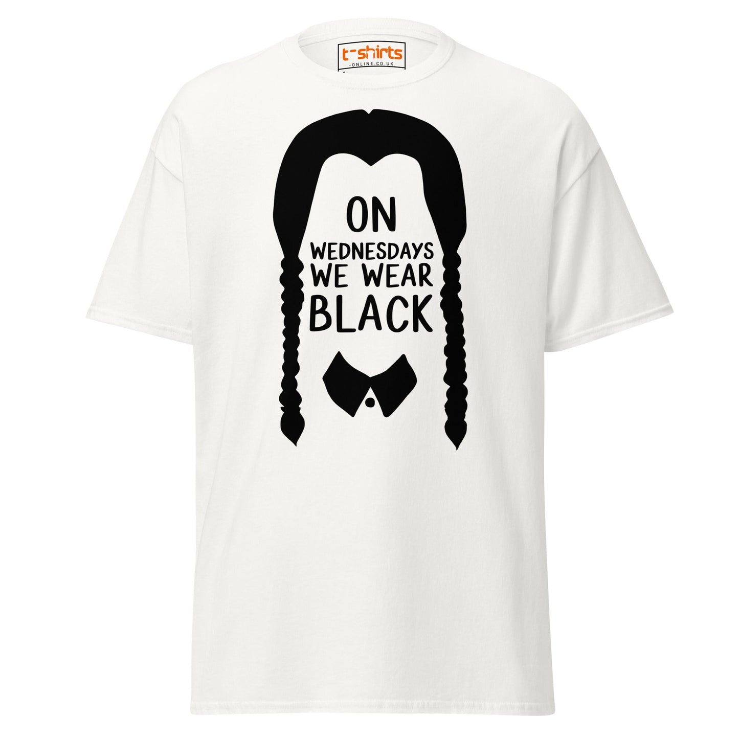 On Wednesdays We Wear Black T-Shirt - White - T-Shirts Online