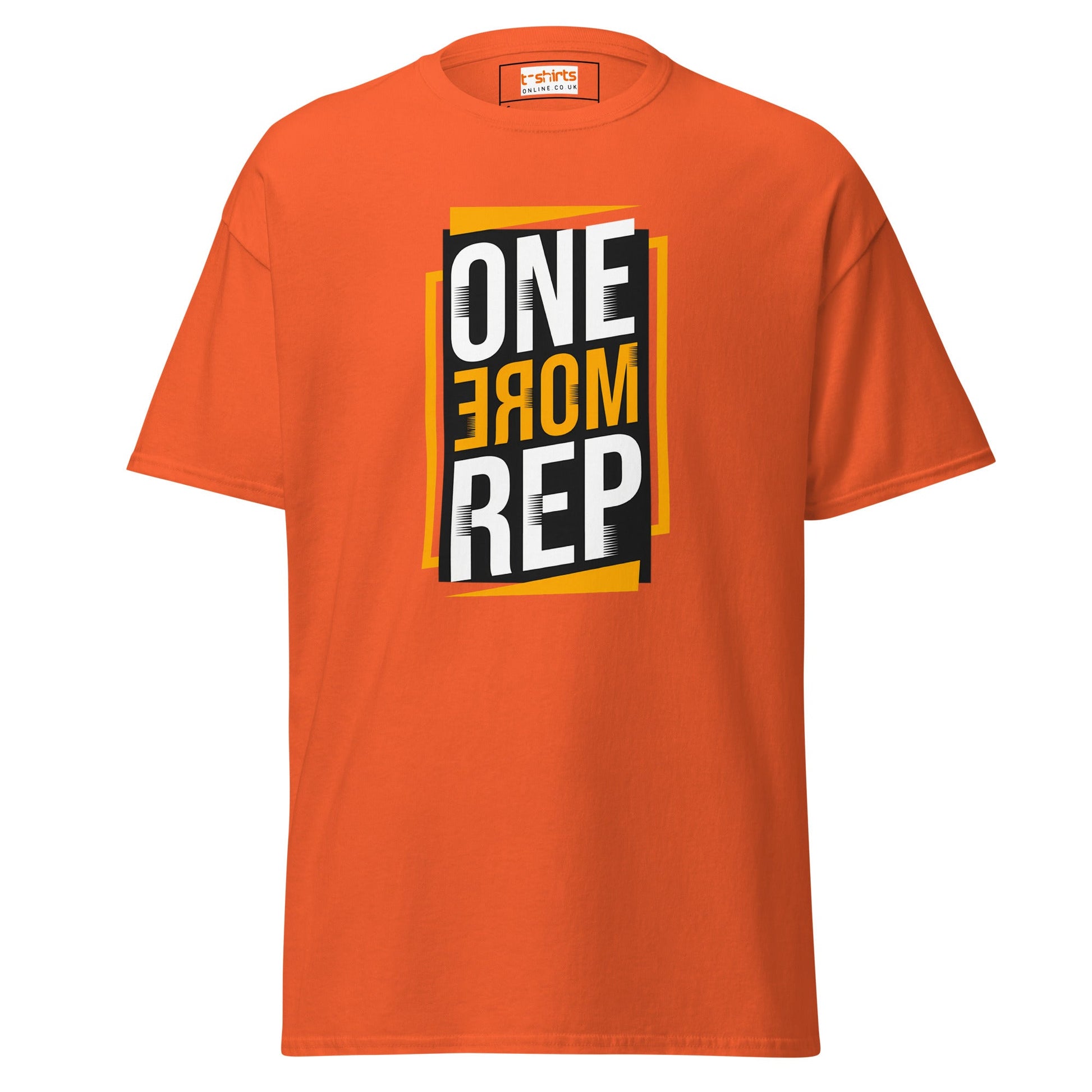 One More Rep | Gym T-Shirt - Orange - T-Shirts Online