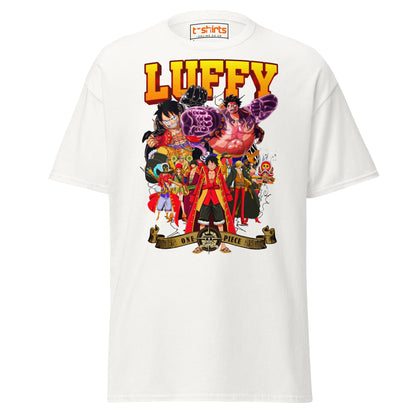 One Piece Luffy T-Shirt | Straw Hat Pirates Anime Tee - White - T-Shirts Online