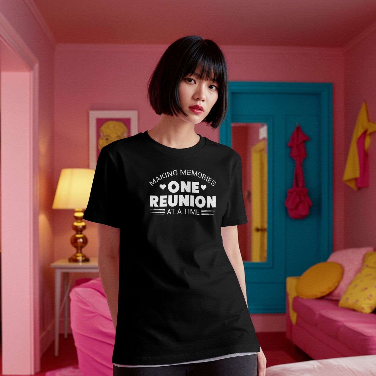 One Reunion T-Shirt | Unisex Softstyle Shirt - Black - T-Shirts Online