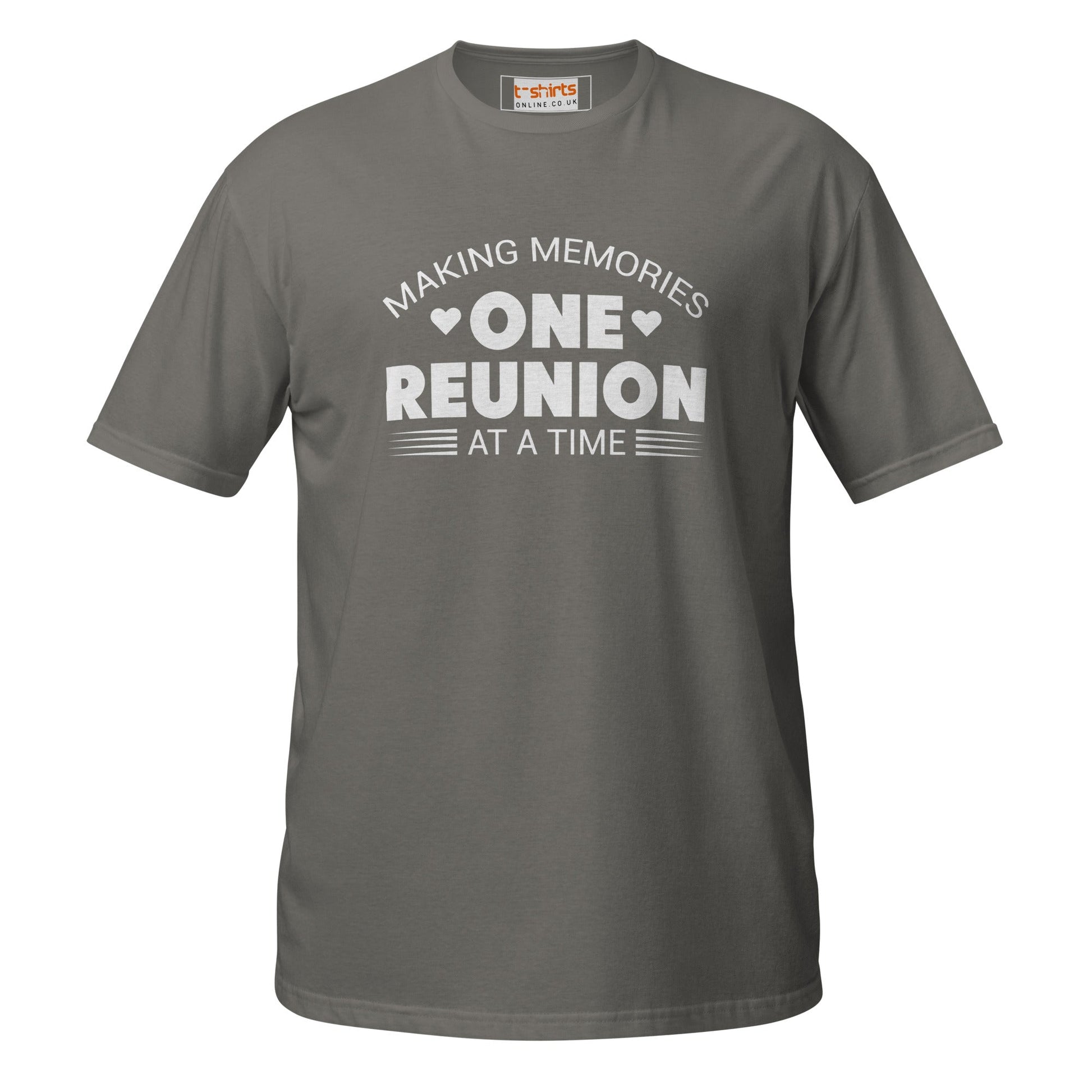One Reunion T-Shirt | Unisex Softstyle Shirt - Charcoal - T-Shirts Online