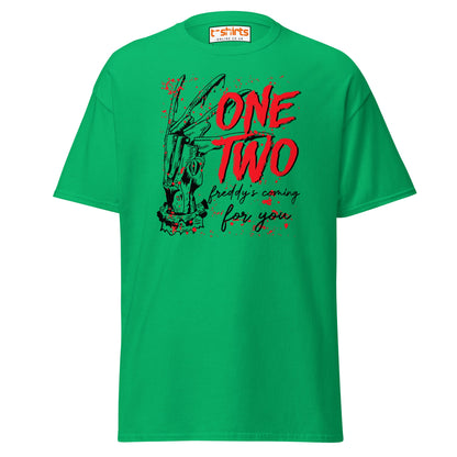 One Two Horror T-Shirt | Bloody Splatter Halloween Tee - Irish Green - T-Shirts Online