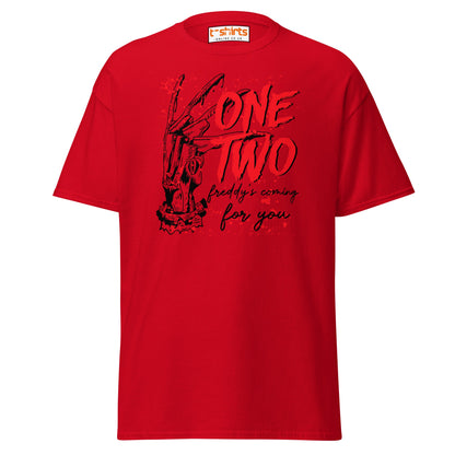 One Two Horror T-Shirt | Bloody Splatter Halloween Tee - Red - T-Shirts Online