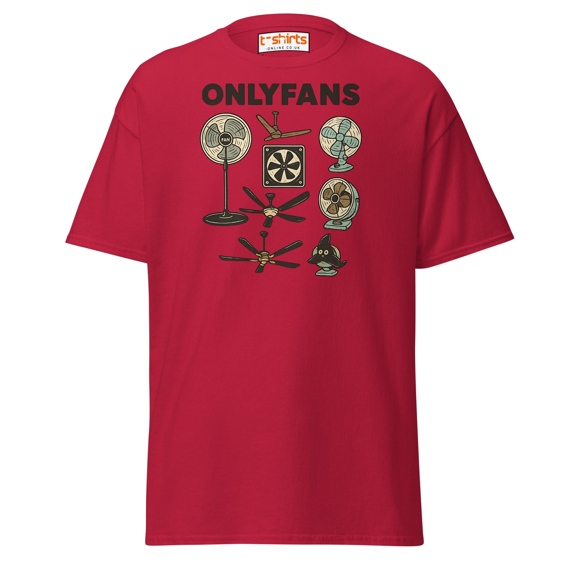 OnlyFans Parody T-Shirt – Funny Fan Joke Shirt - Cardinal - T-Shirts Online