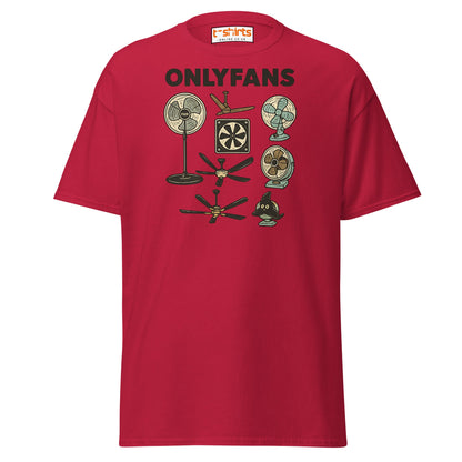 OnlyFans Parody T-Shirt – Funny Fan Joke Shirt - Cardinal - T-Shirts Online