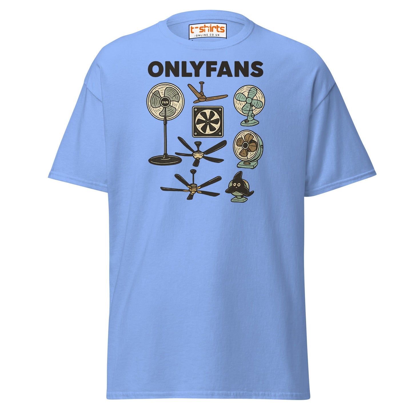 OnlyFans Parody T-Shirt – Funny Fan Joke Shirt - Carolina Blue - T-Shirts Online