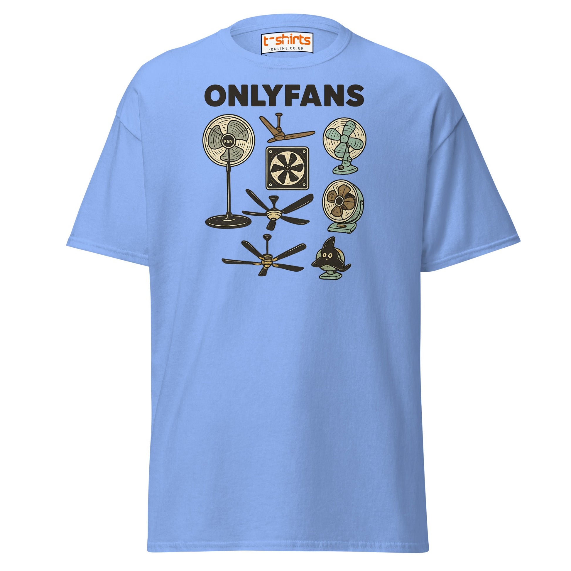 OnlyFans Parody T-Shirt – Funny Fan Joke Shirt - Carolina Blue - T-Shirts Online
