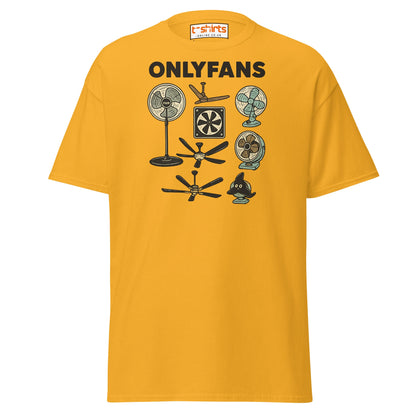 OnlyFans Parody T-Shirt – Funny Fan Joke Shirt - Gold - T-Shirts Online