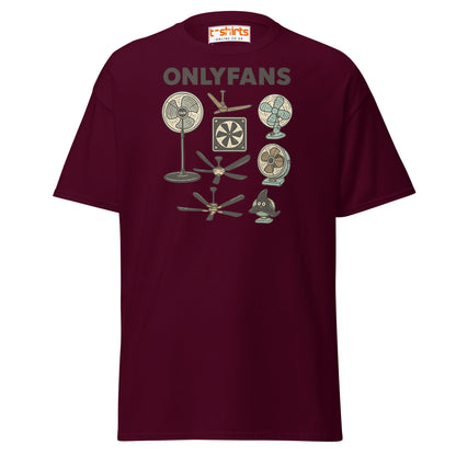 OnlyFans Parody T-Shirt – Funny Fan Joke Shirt - Maroon - T-Shirts Online