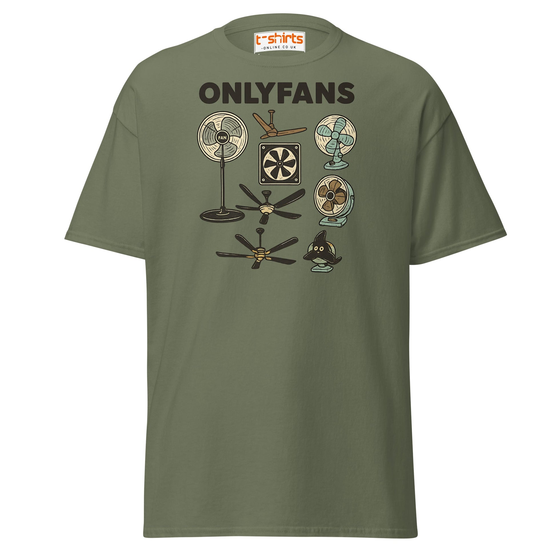 OnlyFans Parody T-Shirt – Funny Fan Joke Shirt - Military Green - T-Shirts Online