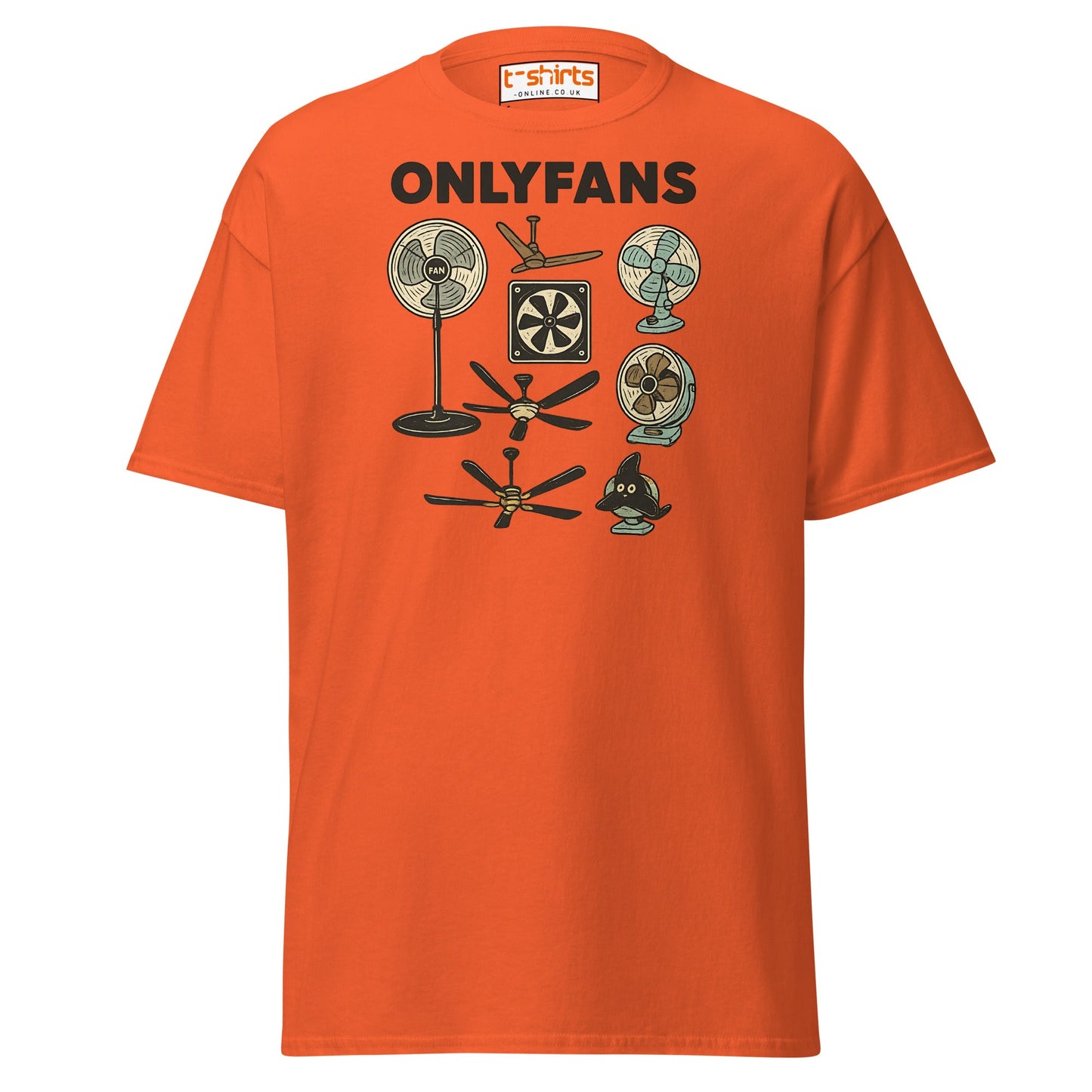 OnlyFans Parody T-Shirt – Funny Fan Joke Shirt - Orange - T-Shirts Online