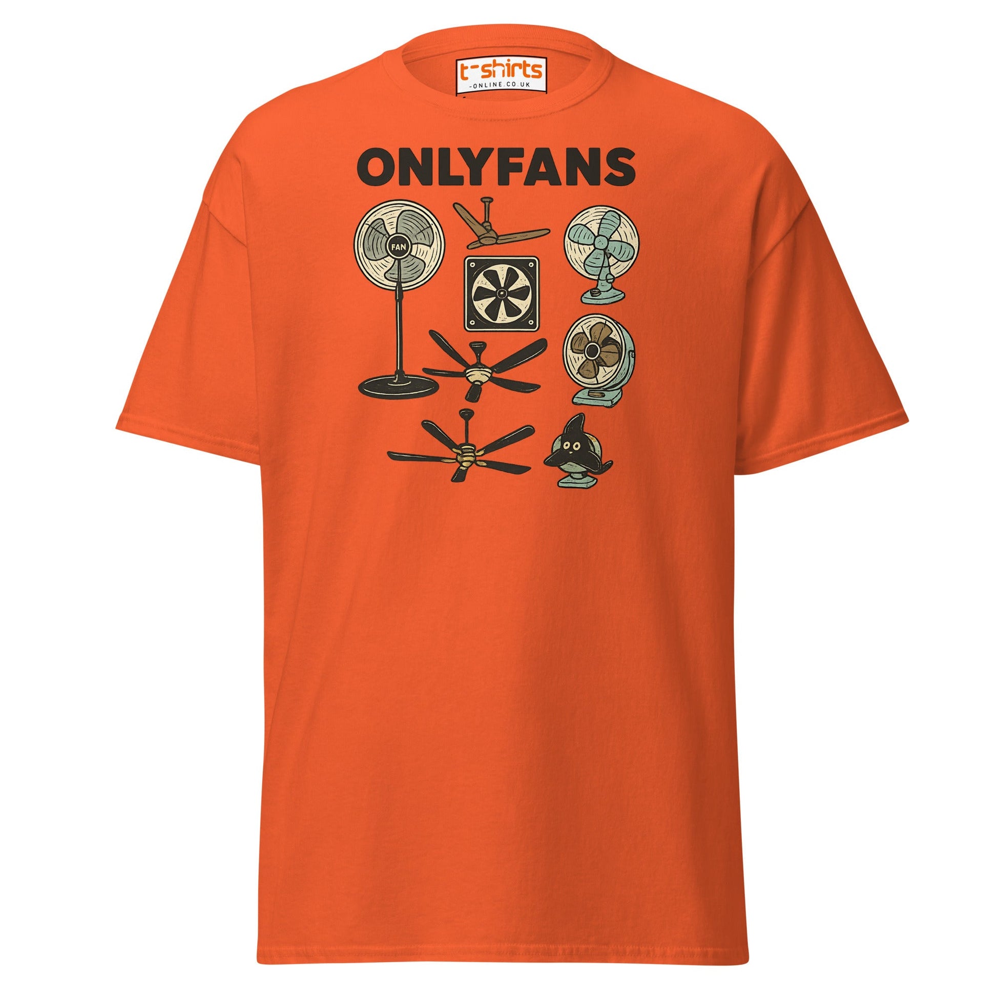 OnlyFans Parody T-Shirt – Funny Fan Joke Shirt - Orange - T-Shirts Online