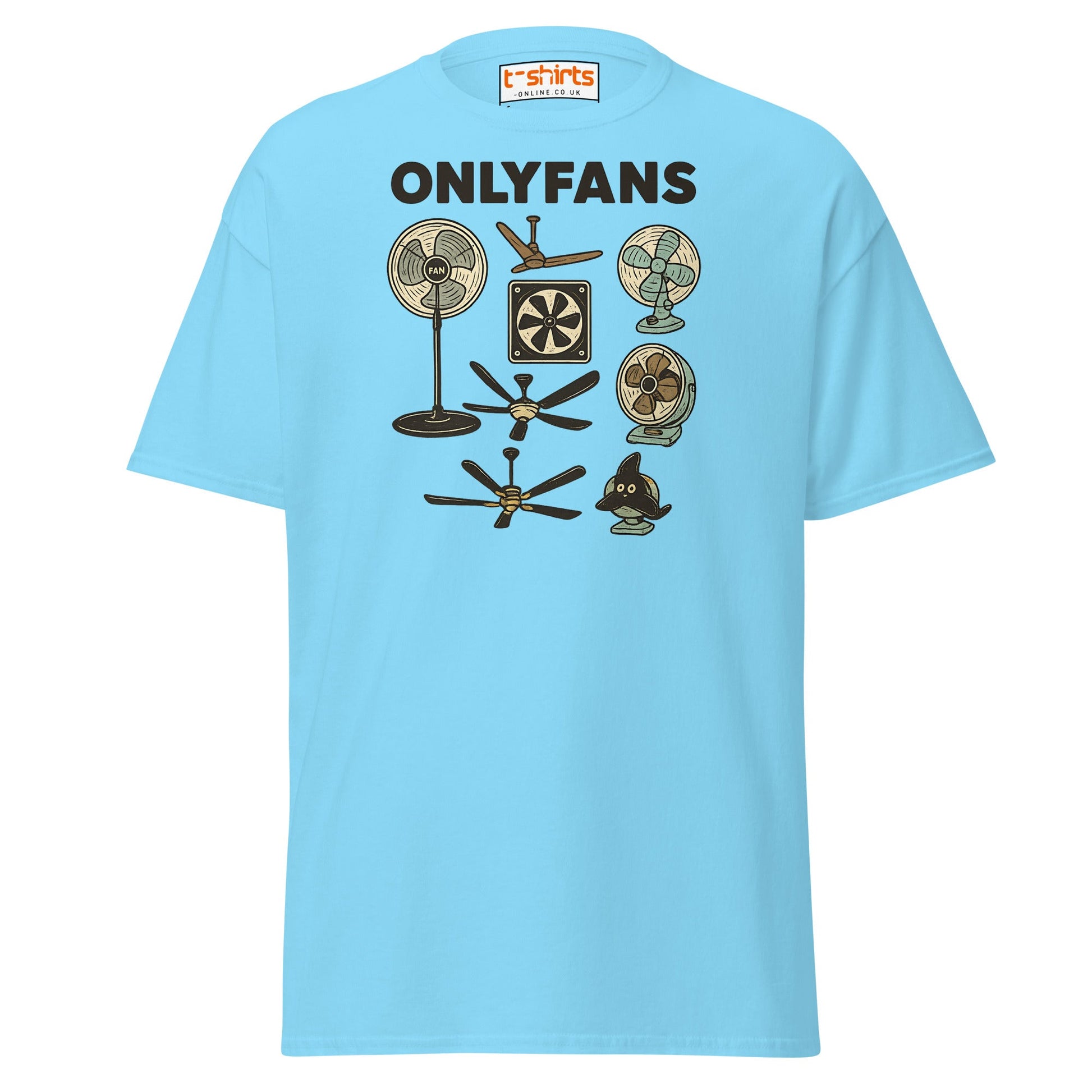 OnlyFans Parody T-Shirt – Funny Fan Joke Shirt - Sky - T-Shirts Online