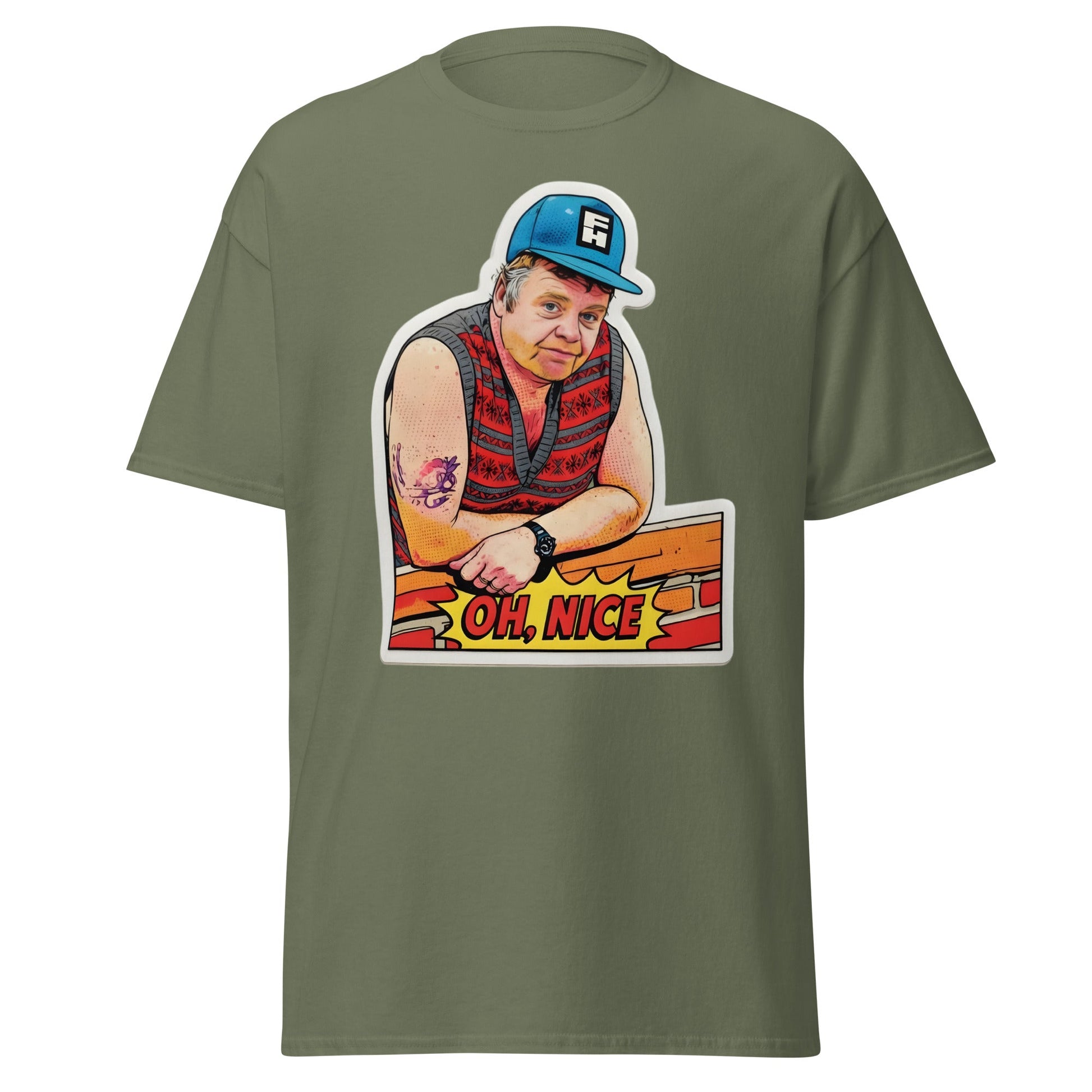 Onslow "Oh, Nice" Funny T-Shirt – Keeping Up Appearances Tee - Military Green - T-Shirts Online