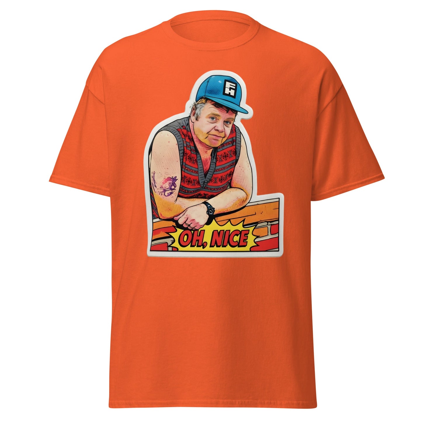 Onslow "Oh, Nice" Funny T-Shirt – Keeping Up Appearances Tee - Orange - T-Shirts Online
