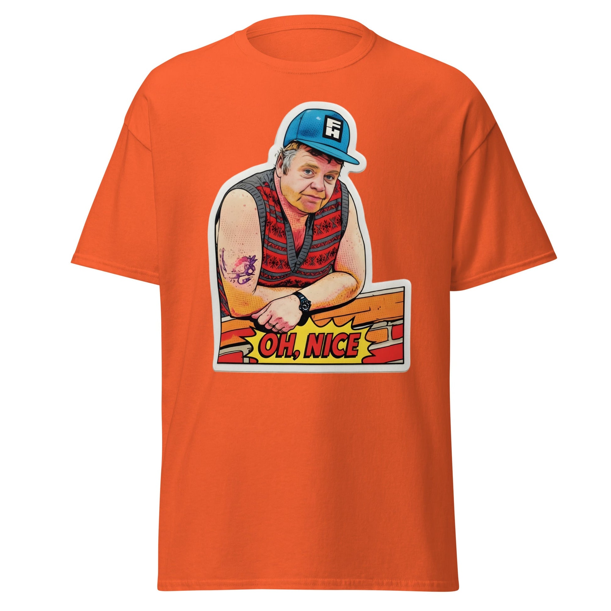 Onslow "Oh, Nice" Funny T-Shirt – Keeping Up Appearances Tee - Orange - T-Shirts Online