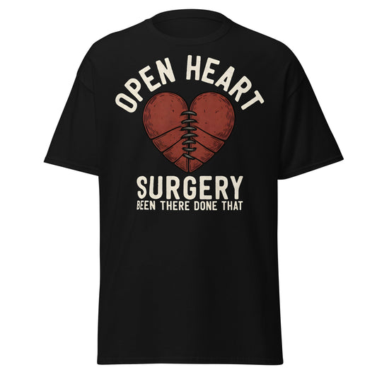 Open Heart Surgery Survivor T-Shirt - Recovery Gift Tee - Black - T-Shirts Online