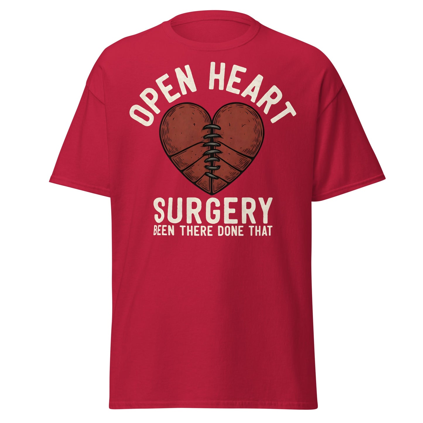 Open Heart Surgery Survivor T-Shirt - Recovery Gift Tee - Cardinal - T-Shirts Online