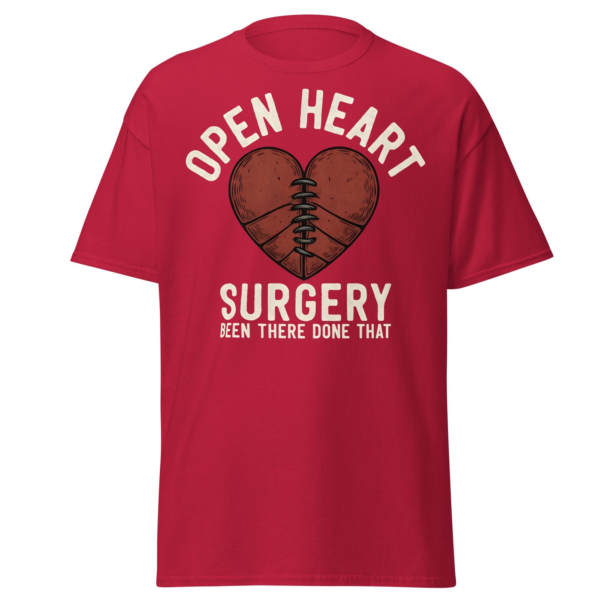 Open Heart Surgery Survivor T-Shirt - Recovery Gift Tee - Cardinal - T-Shirts Online
