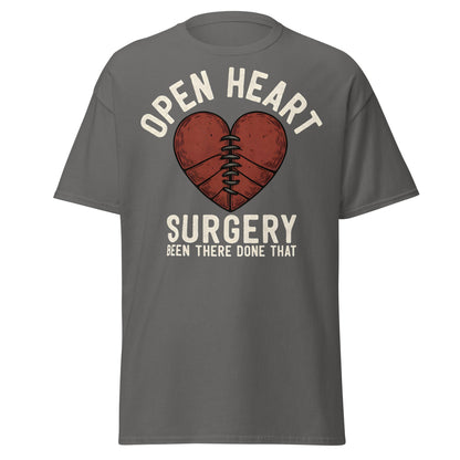 Open Heart Surgery Survivor T-Shirt - Recovery Gift Tee - Charcoal - T-Shirts Online