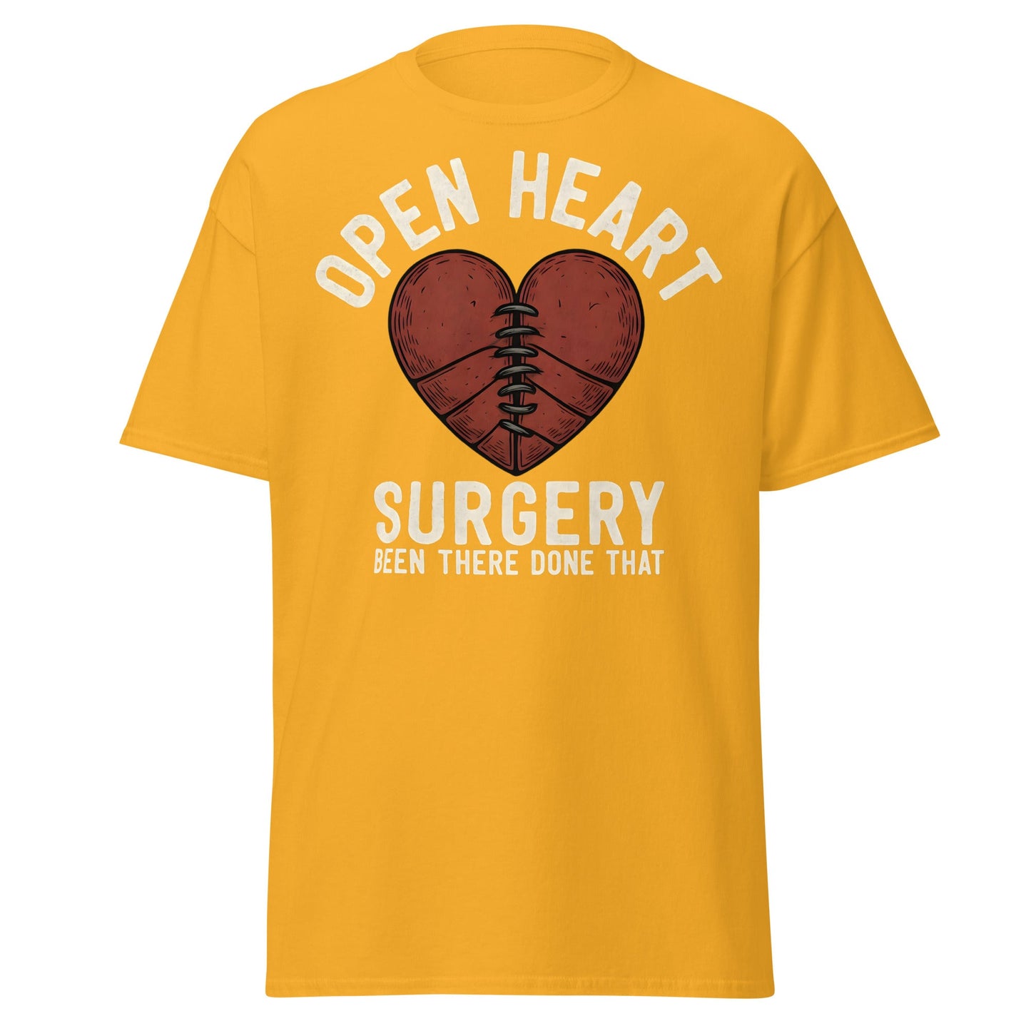 Open Heart Surgery Survivor T-Shirt - Recovery Gift Tee - Gold - T-Shirts Online