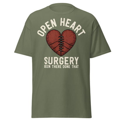 Open Heart Surgery Survivor T-Shirt - Recovery Gift Tee - Military Green - T-Shirts Online