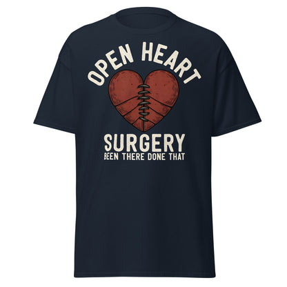 Open Heart Surgery Survivor T-Shirt - Recovery Gift Tee - Navy - T-Shirts Online