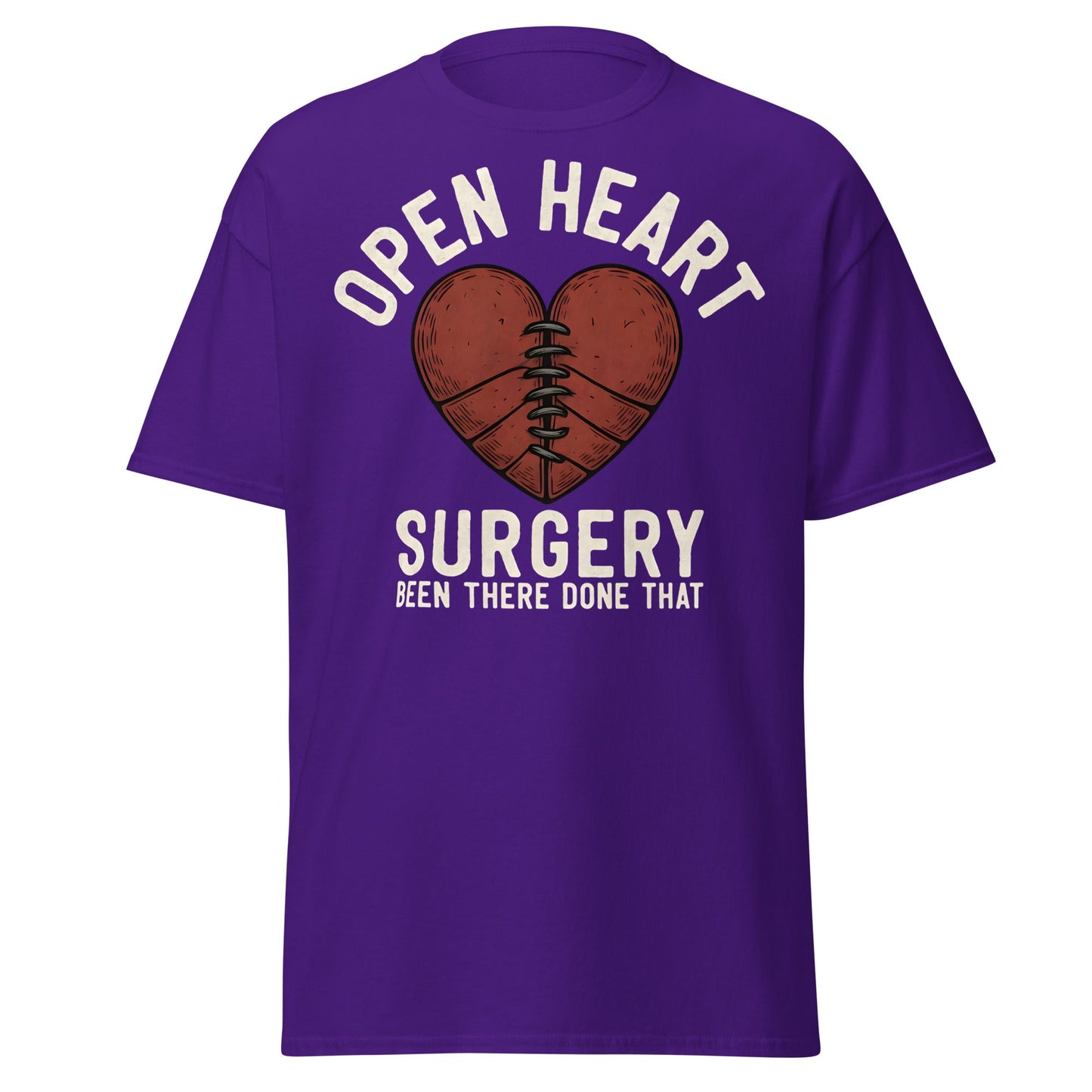 Open Heart Surgery Survivor T-Shirt - Recovery Gift Tee - Purple - T-Shirts Online