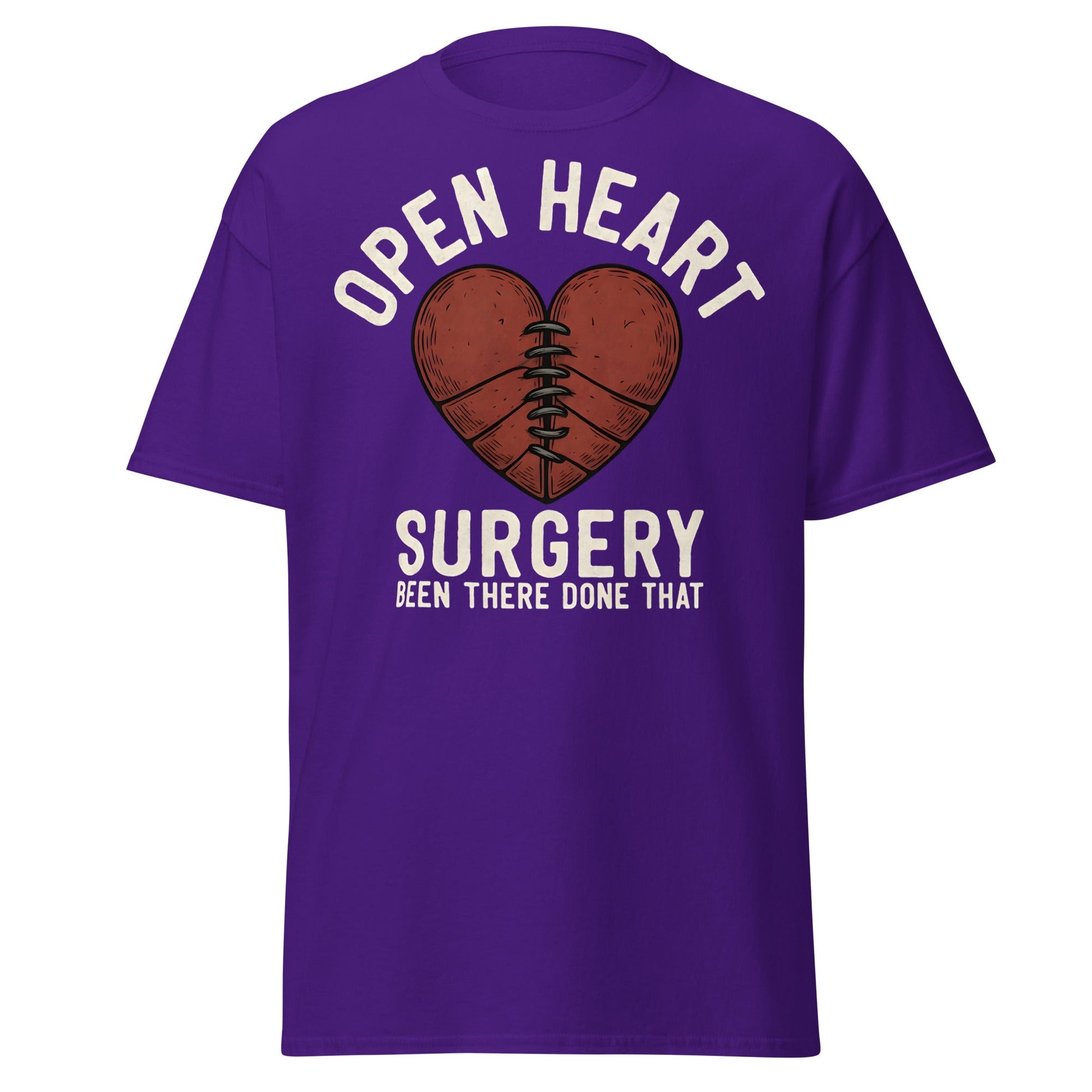 Open Heart Surgery Survivor T-Shirt - Recovery Gift Tee - Purple - T-Shirts Online