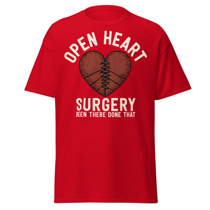 Open Heart Surgery Survivor T-Shirt - Recovery Gift Tee - Red - T-Shirts Online