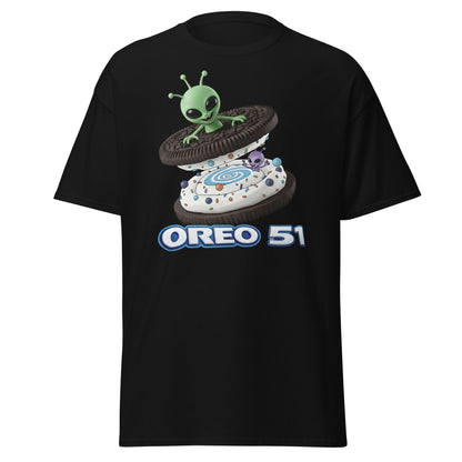 Oreo 51 Alien Cookie T-Shirt - Area 51 & UFO Fan Tee - Black - T-Shirts Online
