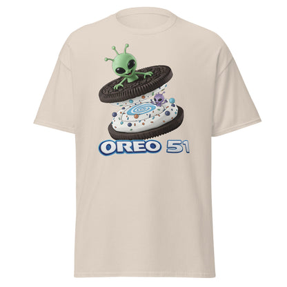 Oreo 51 Alien Cookie T-Shirt - Area 51 & UFO Fan Tee - Natural - T-Shirts Online