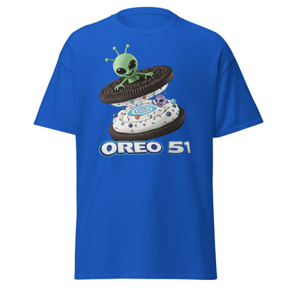 Oreo 51 Alien Cookie T-Shirt - Area 51 & UFO Fan Tee - Royal - T-Shirts Online