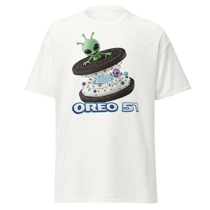 Oreo 51 Alien Cookie T-Shirt - Area 51 & UFO Fan Tee - White - T-Shirts Online