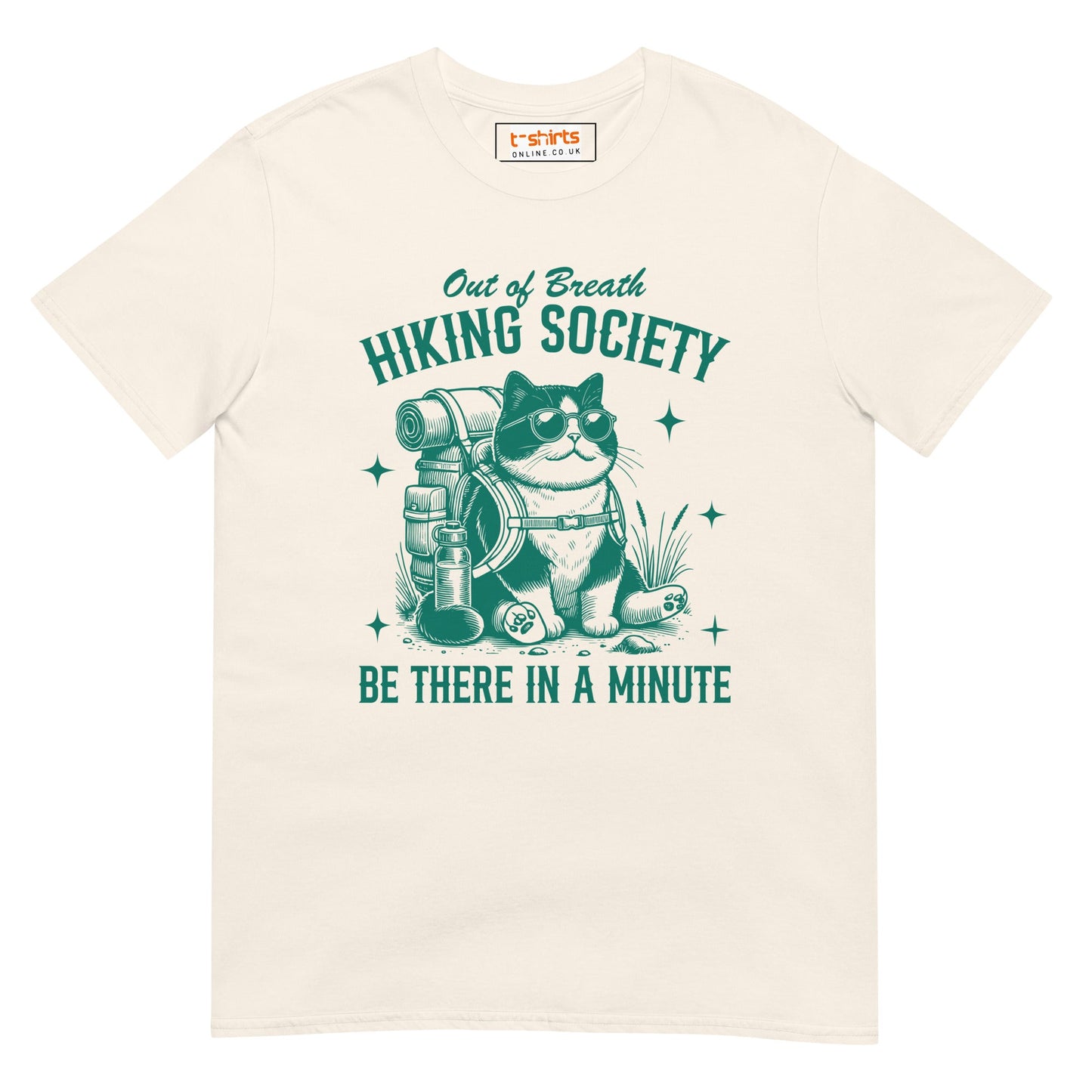 Out of Breath T-Shirt | Hiking Camping Tee - Natural - T-Shirts Online