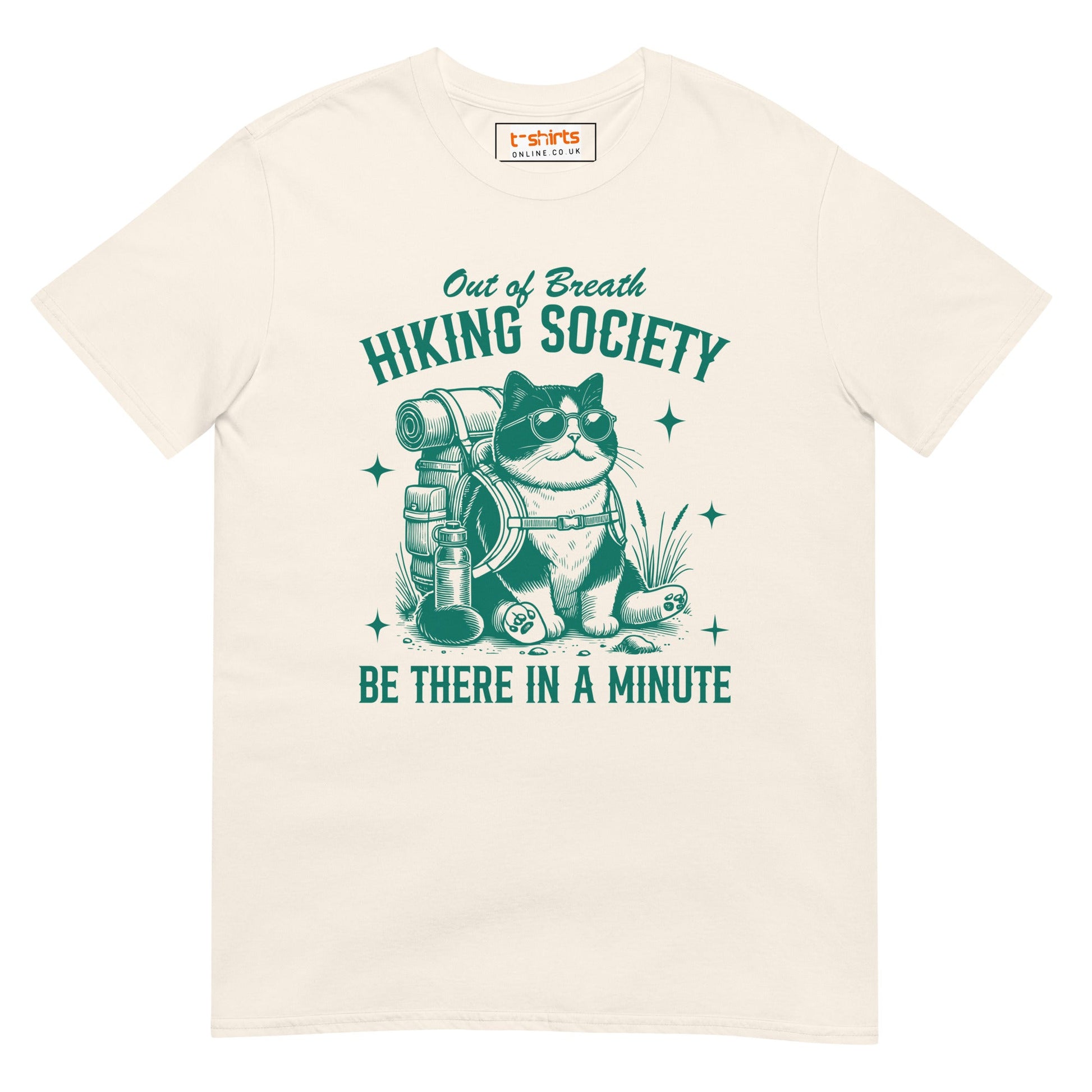 Out of Breath T-Shirt | Hiking Camping Tee - Natural - T-Shirts Online