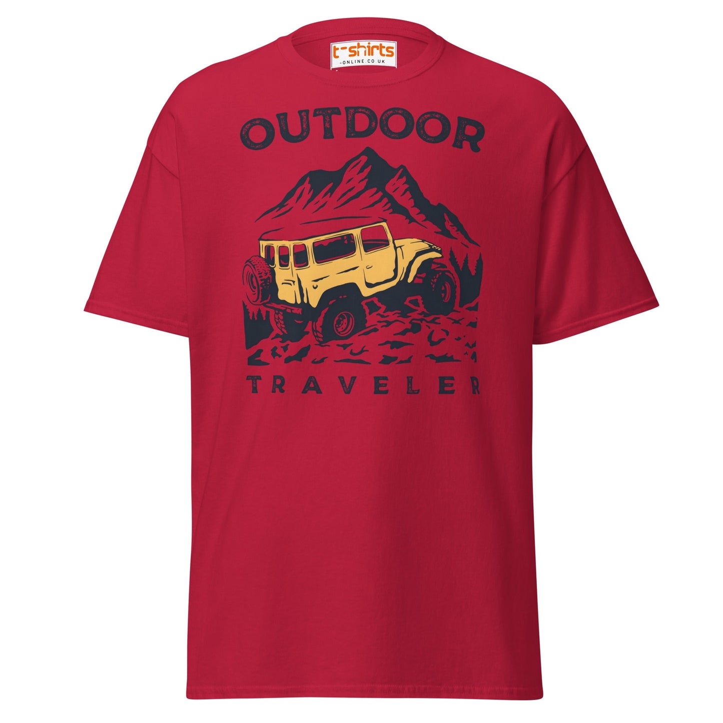 Outdoor Traveler T-Shirt | Adventure Off - Road Tee - Cardinal - T-Shirts Online