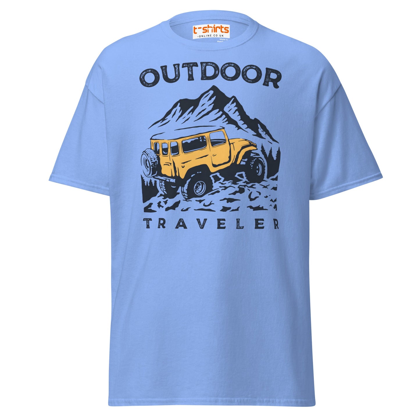 Outdoor Traveler T-Shirt | Adventure Off - Road Tee - Carolina Blue - T-Shirts Online