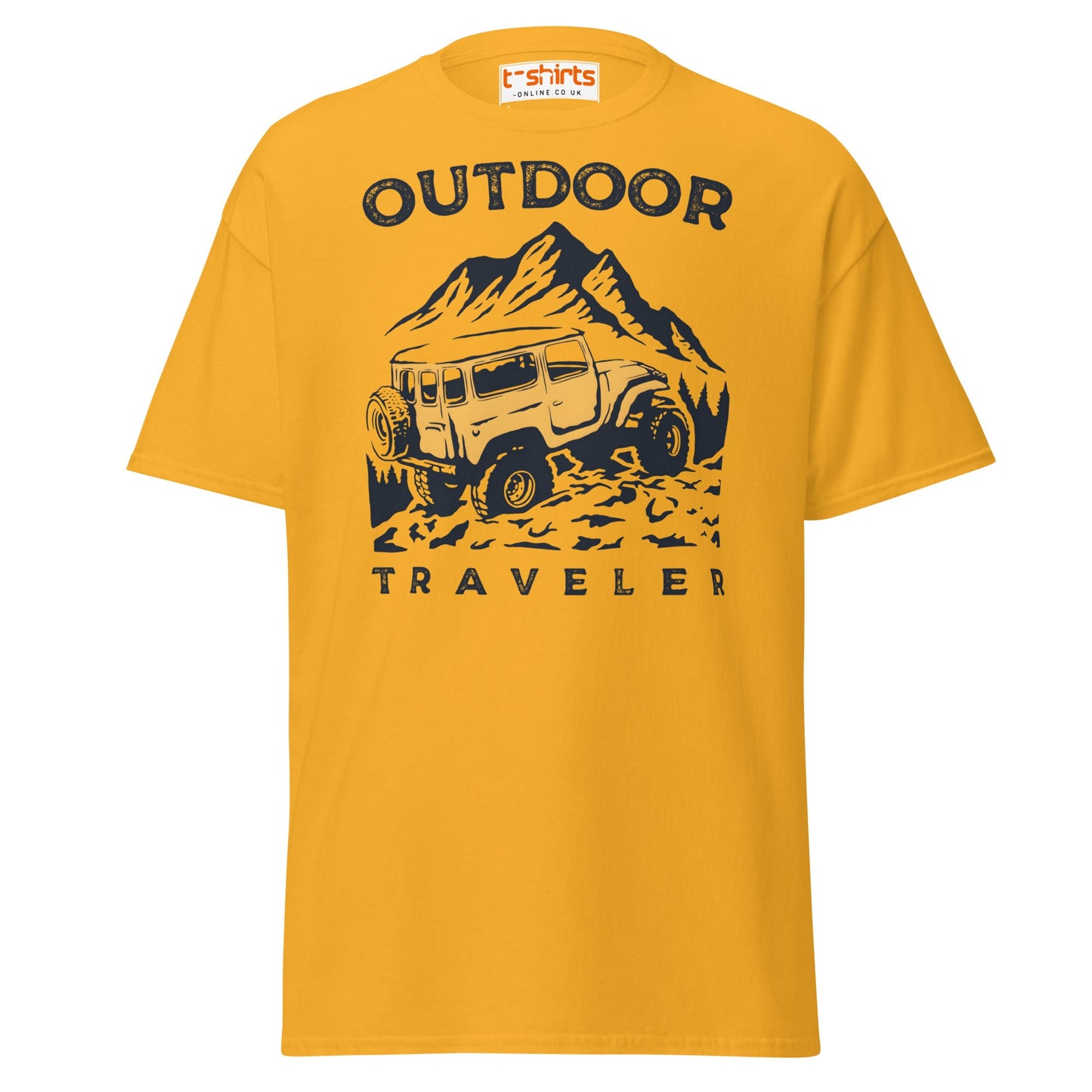 Outdoor Traveler T-Shirt | Adventure Off - Road Tee - Gold - T-Shirts Online