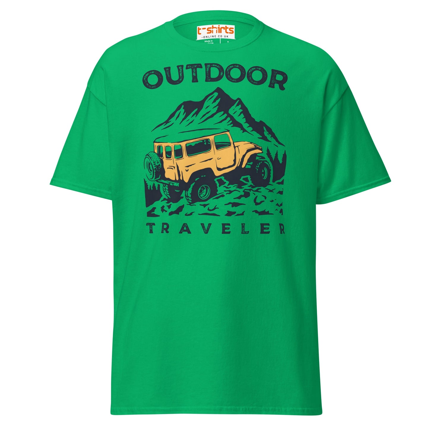 Outdoor Traveler T-Shirt | Adventure Off - Road Tee - Irish Green - T-Shirts Online