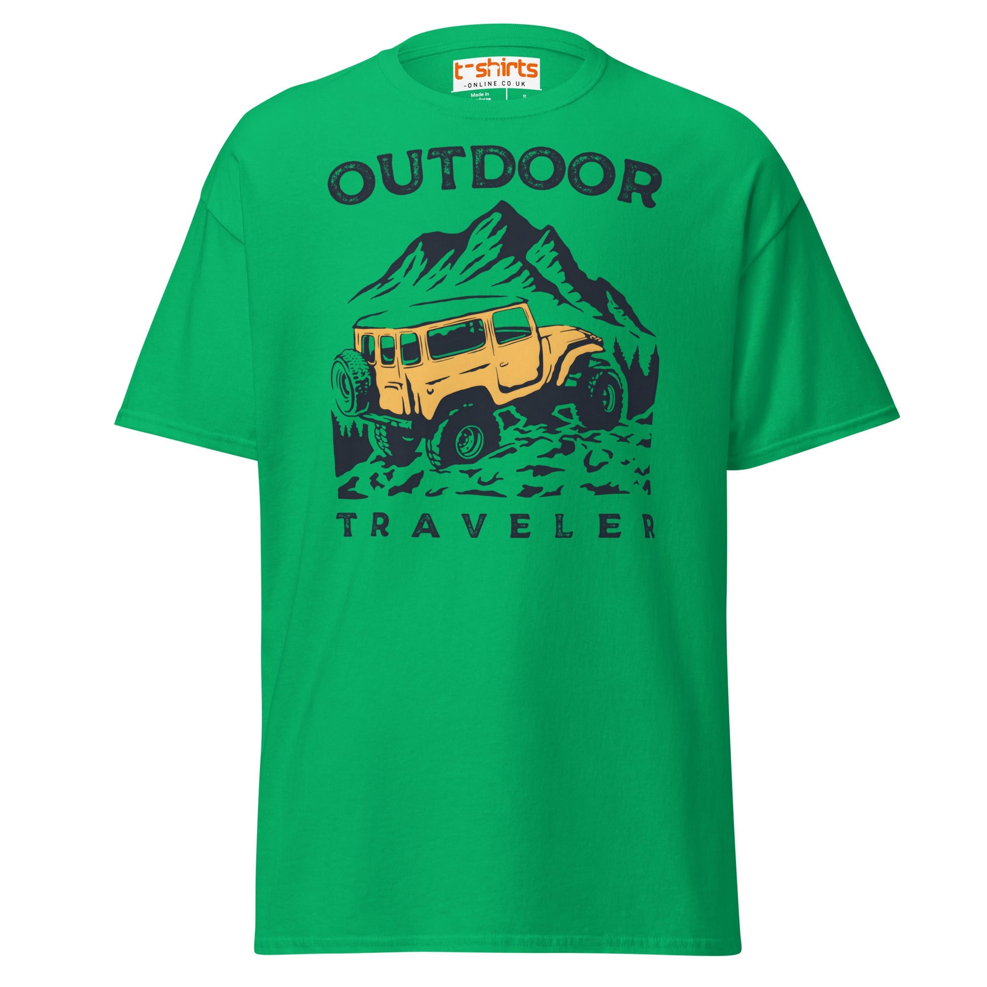 Outdoor Traveler T-Shirt | Adventure Off - Road Tee - Irish Green - T-Shirts Online