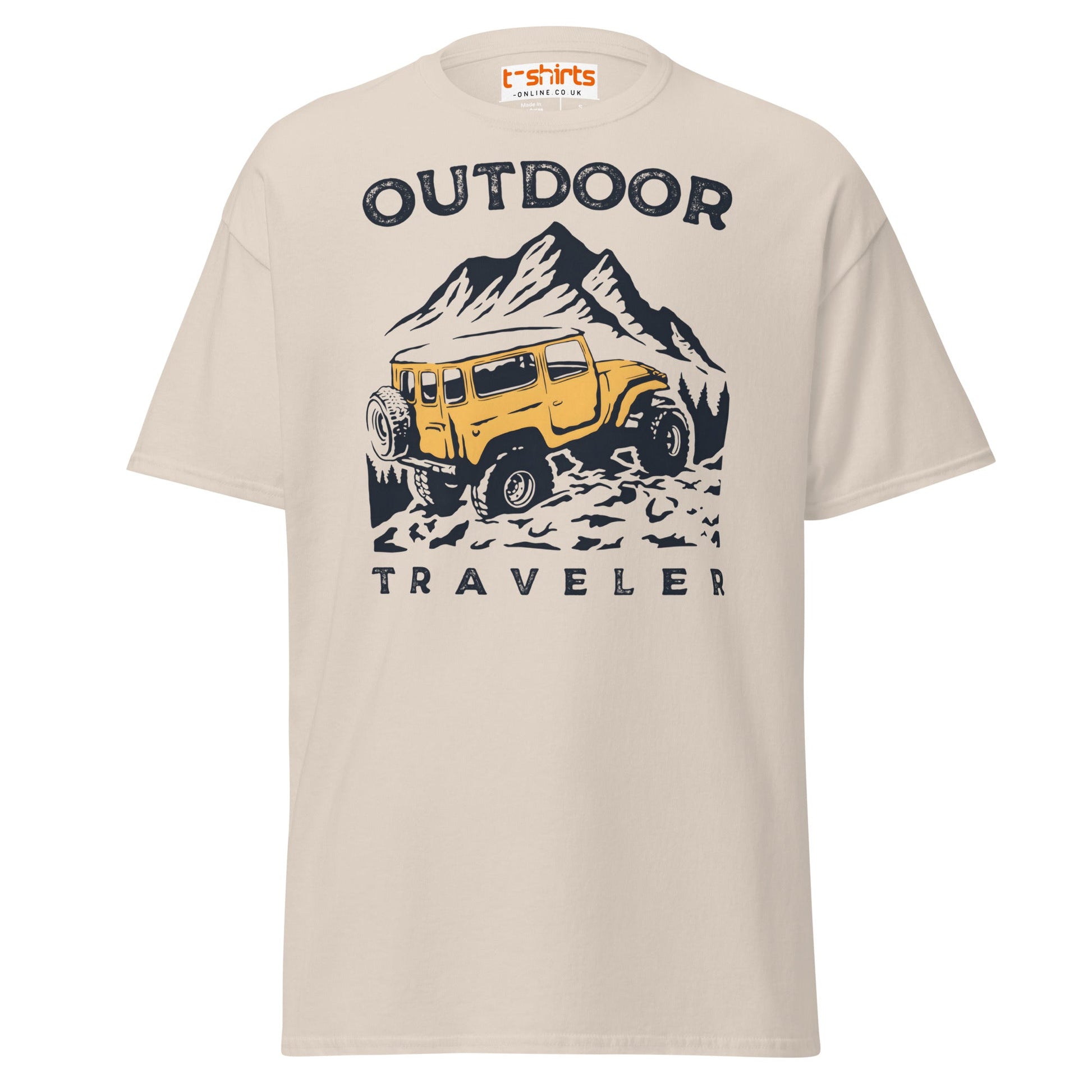 Outdoor Traveler T-Shirt | Adventure Off - Road Tee - Natural - T-Shirts Online