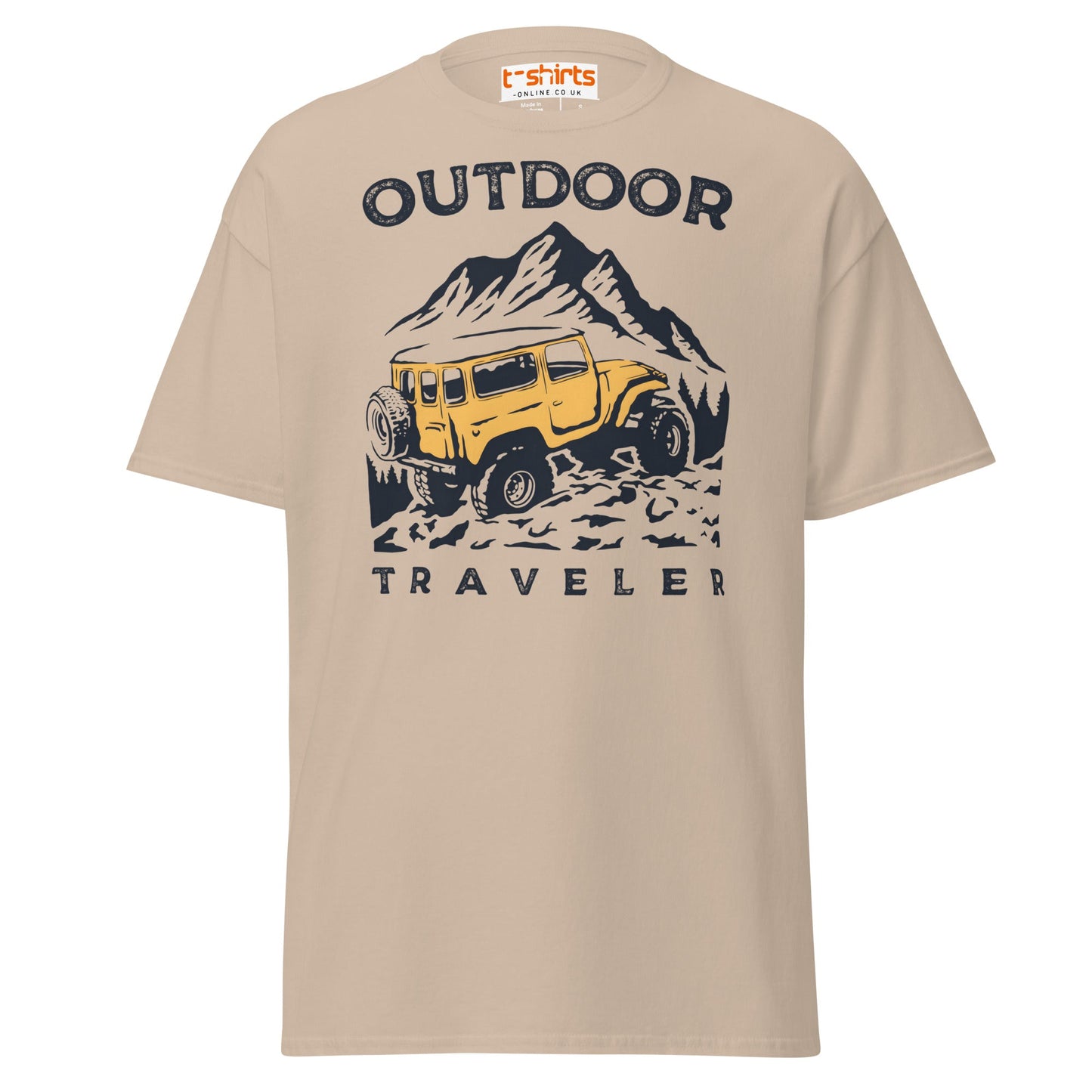 Outdoor Traveler T-Shirt | Adventure Off - Road Tee - Sand - T-Shirts Online