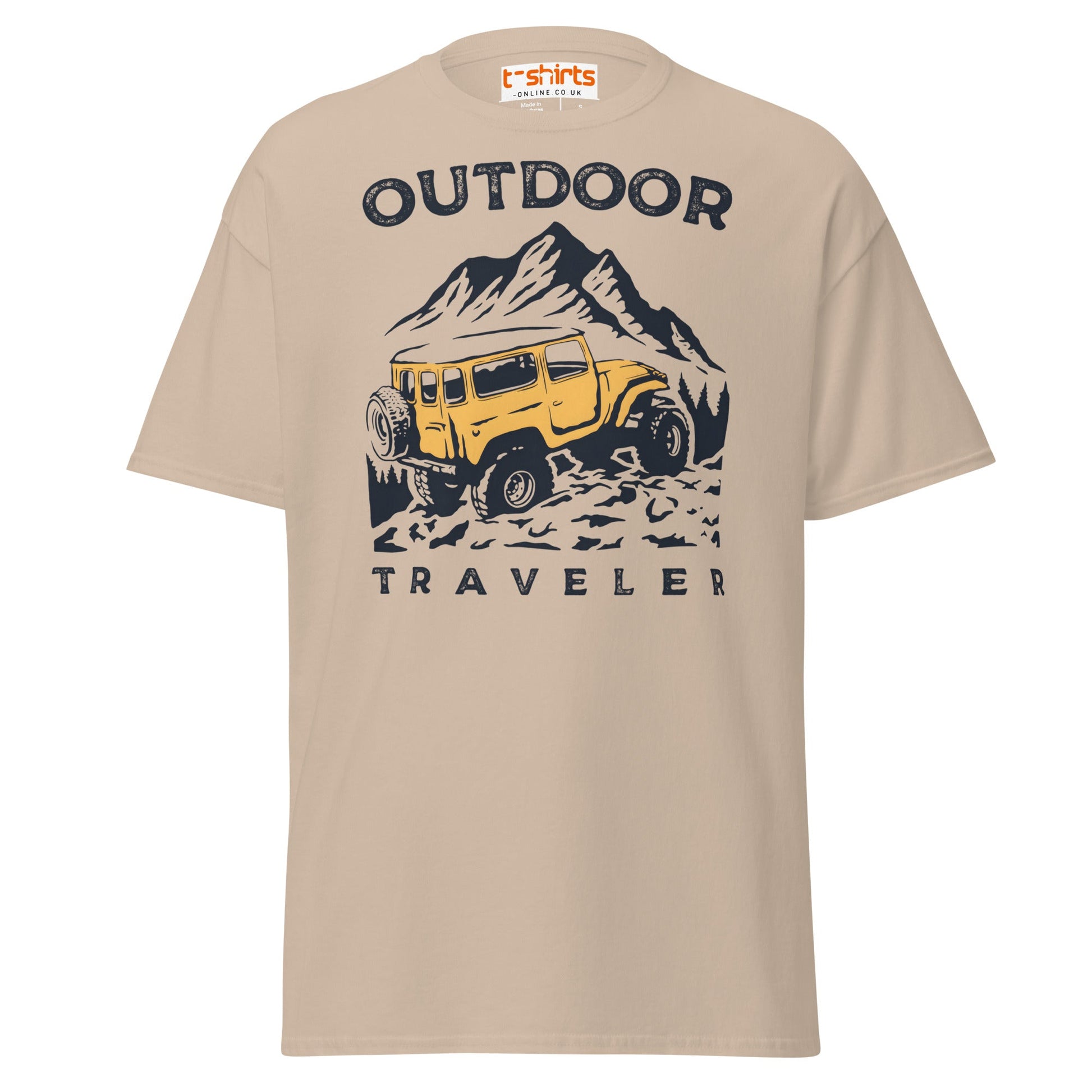 Outdoor Traveler T-Shirt | Adventure Off - Road Tee - Sand - T-Shirts Online